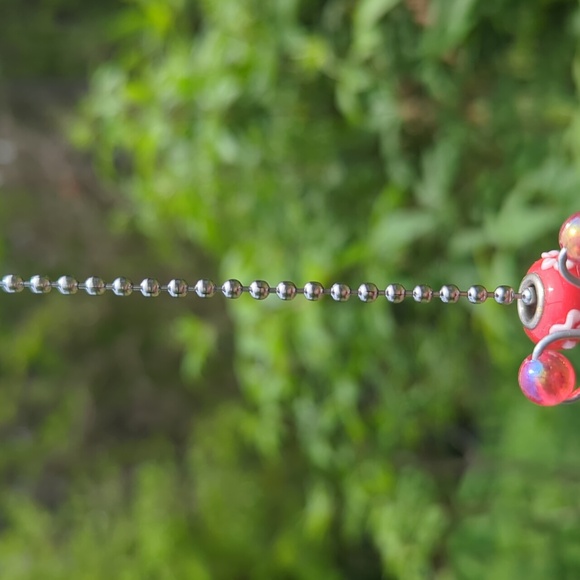 🆕️ Handcrafted Artisan Dragonfly Suncatcher with Red and White Glass Beads - Picture 6 of 15